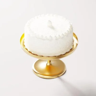 Produktbild von Goldenes Desserttablett Ø 26cm Metall Vintage