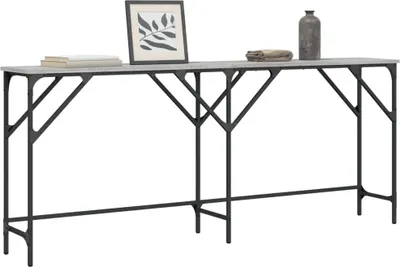 Produktbild von （Robust Möbel）Konsolentisch - modernes Design - Flurtisch/Beistelltisch - Grau Sonoma 180x29x75cm Holzwerkstoff NEU359930 - Konsolentische