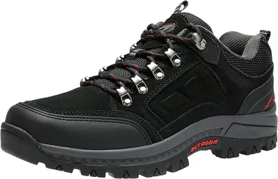Produktbild von OutPro Herren Trekkingstiefel Rutschfest Bequem Sportlich Schwarz 46