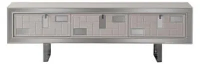 Obrázek produktu pro Příborník TV stolek RTV lowboard Nástěnná skříňka dřevo bílá Nábytek do obývacího pokoje