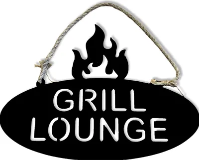 Produktbild von Boltze Grill Blechschild mit Spruch Grilllounge