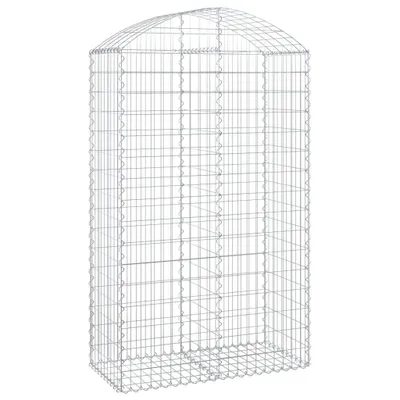 Zdjęcie produktu dla vidaXL Gabion z wysokim łukiem 100x50x160/180 cm Ocynkowane żelazo