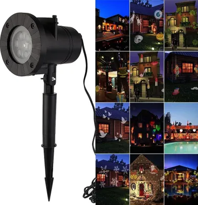 Produktbild von LED-Projektionslampe, Weihnachtsbeleuchtung, wasserdichte Gartenbeleuchtung, Dekoration für die Weihnachtsdekoration im Innen