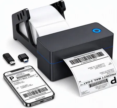 Produktbild von 4 x 6 Zoll Etikettendrucker, Bluetooth-Thermodrucker, kabellos