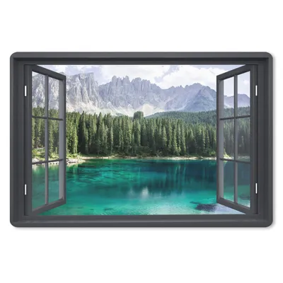 Produktbild von MuchoWow® Mauspad Mousepad Aussicht - Baum - Berge 27x18 cm - Mousepads - Maus Mat - Pad - Mausunterlage - Büroartikel - Desk Matten