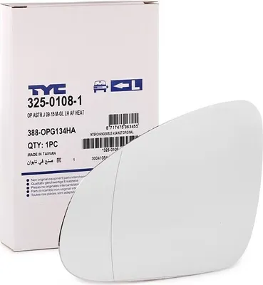Produktbild von TYC Spiegelglas Außenspiegel Links für OPEL Astra J Sports Tourer (P10) Asphärisch Beheizbar 325-0108-1