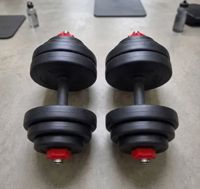 Produktbild von Hantel Set 2x 15 kg (30kg) Hantelset Kurzhantel Sport Hantelset mit Sternverschluss Riffelgriff