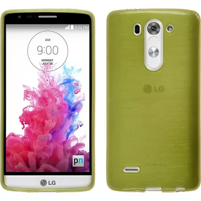 Produktbild von PhoneNatic Case kompatibel mit LG G3 S - pastellgrün Silikon Hülle brushed + 2 Schutzfolien