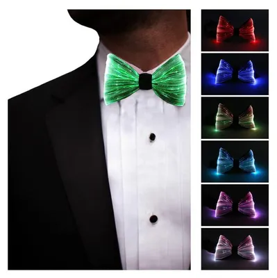 Produktbild von LED Leuchtfliege 7 Farben – Verstellbare Luminous Fliege mit Licht, Party Fliege für Festival, Geburtstag & Geschenk, Geschenke für Männer