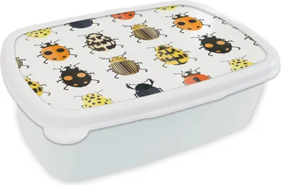 Produktbild von KitchenYeah® Lunchbox Brotzeit Brotdose 17x11 cm Käfer - Insekten - Gestaltung Kinder Brotzeitdose - Lunch Box - Kinder - Sandwich-Box - Schulbox - Lunch Boxen