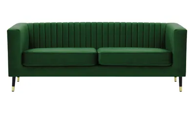 Produktbild von SLF24 - Dreisitzer-Sofa Slender - dunkelgrün - Velluto 10