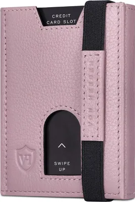 Produktbild von Slim Wallet mit Münzfach & RFID-Schutz - Leder Geldbeutel - Mini Geldbörse für Herren und Damen - Kartenetui Echtleder Karten Portemonnaie klein