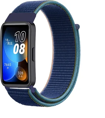 Produktbild von Strap-it Huawei Band 8 Nylon Armband (Dunkelblau)