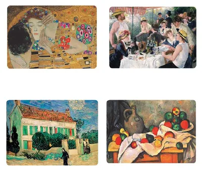 Platzsets, 42 x 29 cm, 4 Stück, rechteckig, weiß