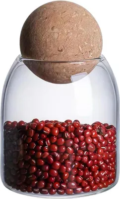 Obrázek produktu pro Skleněné vzduchotěsné nádoby o objemu 500 ml do kuchyně a na čaj