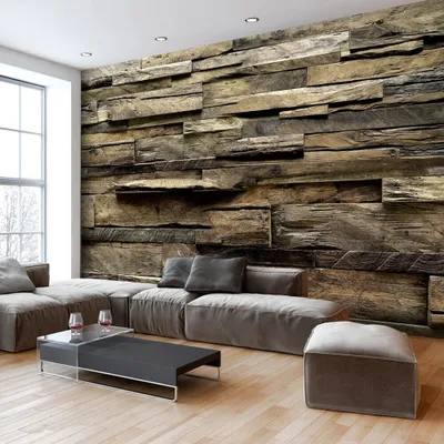 Produktbild von Fototapete selbstklebend Holzoptik 392x280 cm Tapete Wandtapete Wandbilder Klebefolie Dekofolie Tapetenfolie Wand Dekoration Wohnzimmer - Bretter f-A-0597-a-d
