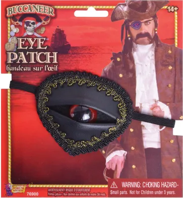 Produktbild von Rubies Piraten Augenklappe mit Auge – Kostümzubehör für Fasching & Karneval