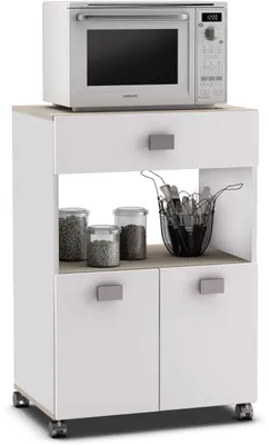 Immagine prodotto di Carrello portavivande 2 ante e 1 cassetto L59,6 cm - ROMARIN