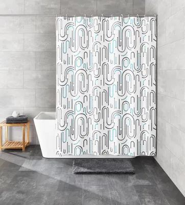 Immagine prodotto di Tenda da doccia Kleine Wolke in tessuto VISION Grey 180 x 200 cm