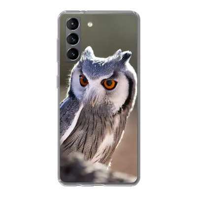 Produktbild von MuchoWow® Handyhülle Schutzhülle Hülle für Samsung Galaxy S21 Eule - Makro - Tier Silikon Softcase Handy Hülle - Softcase