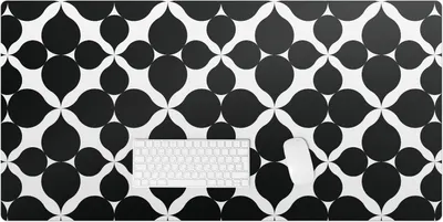 Produktbild von Geometrisches Blumenmuster – Schreibtischunterlage – Rutschfeste Tischunterlage – Schreibtischmatte für Büro & Zuhause – Schreibunterlage – Mauspad – Tischmatte – 120 x 60 cm