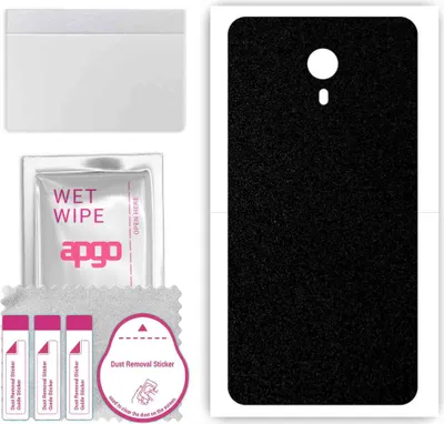 Produktbild von apgo Rückseite Schutzfolie, Skin, kompatibel mit Meizu M6s, Hinten Displayschutzfolie aus Vinylfolie, kratzfest, einfache Montage - Mattschwarz