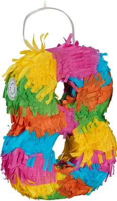 Zdjęcie produktu dla Relaxdays Pinata numer 8, tęczowa pinata urodzinowa, HBT: 20,5 x 15,5 x 4,5 cm, mini piñata dla dzieci, do wypełnienia, kolorowa, 1 szt
