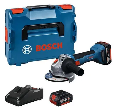 Image de Meuleuse Angulaire Bosch GWS 18V-8, 125 mm, 18V 4.0Ah Batteries, Chargeur, L-Boxx