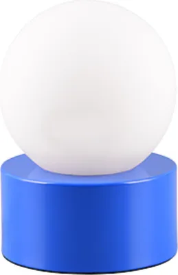 Image de Lampe de table Countess bleu et blanc, 1xE14x25W, verre, dimensions : 17x12x12 cm, IP20, RL