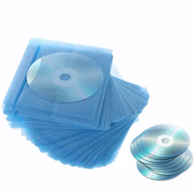 Zdjęcie produktu dla 200x etui na płyty CD/DVD - dwuścienne etui PP do przechowywania płyt CD i DVD