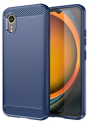 Produktbild von Hülle für Samsung Galaxy XCover7 Carbon-Faser Weich TPU Silikon Stoßfest Handyhülle Blau