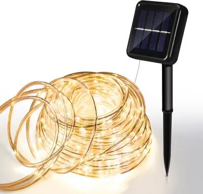 Produktbild von SWANEW Solárne lanové svetlo LED lanové svetlo vonkajšie svetlo čisté teplé biele 20M