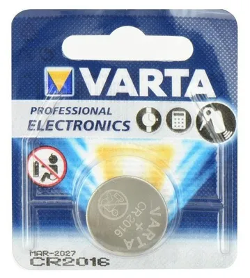 Obrázok produktu pre Varta -CR2016, Batéria na jedno použitie, CR2016, Lítium, 3 V, 1 kusov, Kovová