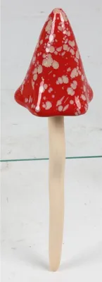 Image de 12x fiche de jardin champignon mouche céramique décoration pique de terre tige de sol figure pelouse