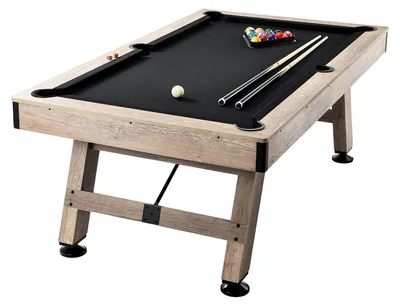 Productafbeelding van VEVOR biljarttafel, 2,13 meter biljarttafel, biljarttafel met verstelbare poten, biljartset inclusief ballen, keus, krijt en borstel, perfect voor een speelkamer in huis, geschikt voor kinderen en volwassenen