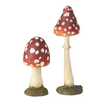 Produktbild von Dekoaufsteller Fliegenpilz Kunstharz H 8 -12 cm 2er Set
