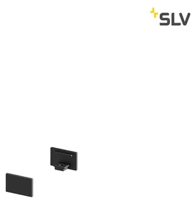 Productafbeelding van SLV 1000477 GRAZIA 10: Eindstuk voor GRAZIA profiel, plat, 2 stuks, zwarte uitvoering