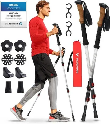 Produktbild von Famanu Nordic Walking-Stöcke aus Carbon für Damen und Herren - Telescopisch und faltbar