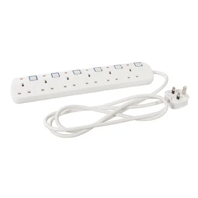 Immagine prodotto di Presa multipla con interruttori e spia luminosa, 230 V 6 prese, 2 m