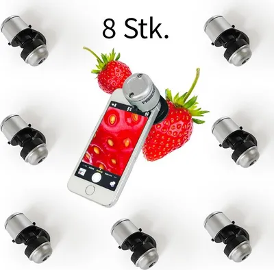 Produktbild von TimeTEX Set Handy-Mikroskope, 3 cm ø, 8 Stück