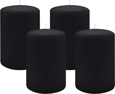 Produktbild von 4er Set Adventskranzkerzen Schwarz Ø 100 x 150 mm