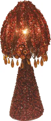 Produktbild von Näve Leuchten Tischleuchte PERLA mit E14 Tischleuchte PERLA mit E14 Tischleuchten - Tischleuchte "PERLA", Tischlampe aus Metall und Kunststoff in braun, 45 cm hoch, Ø 18 cm, E14-Fassung