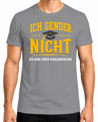 Productafbeelding van Ik ben geen gender. Statement T-shirt met sarcasme, voor heren, grijs, maat XL
