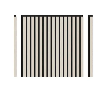Produktbild von DECOHAUS – Akustikpaneel Matt-Sandgrau, 4 Stück à 600×600×21,5 mm