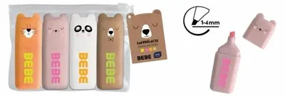 Obrázek produktu pro Zvýrazňovač mini BB Friends, 4 barvy – INTERDRUK