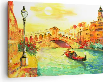 Produktbild von Bild auf Leinwand - Leinwandbild - Venedig Gondel - 70x50cm - Wand Bild - Wanddeko - Wandbilder - Leinwanddruck - Bilder - Kunstdruck - Wanddekoration - Leinwand bilder - Wandkunst - AA70x50-3841