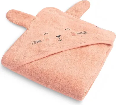 Produktbild von SENSILLO - Kapuzenhandtuch Badeponcho Baby mit Kapuze - 90x90cm - 100% Baumwolle -  Rosa