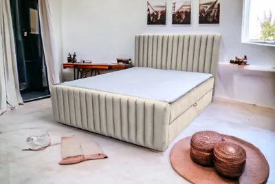 Produktbild von Boxspringbett MONACO II 140 cm x 200 cm AMOR VELVET 04 Bett mit zwei Bettkästen und H2 Matratze,Komplett-Set mit Matratze und Topper, Doppelbett,