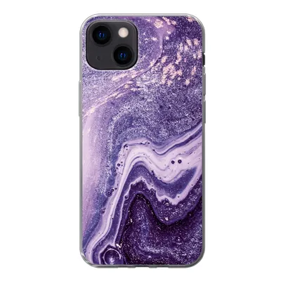 Produktbild von MuchoWow® Handyhülle Schutzhülle Hülle für iPhone 13 Naturstein - Glitzer - Luxus Silikon Softcase Handy Hülle - Karteninhaber