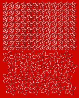 Immagine prodotto di Adesivi per caschi da bicicletta, fiori, 120 pezzi, rosso opaco
